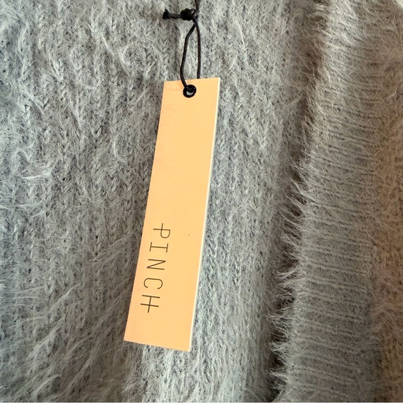 Pinch Fuzzy Eyelash Soft Knit Blue Cozy Open Cardigan Sweater Size S/M NWT - Picture 5 of 8